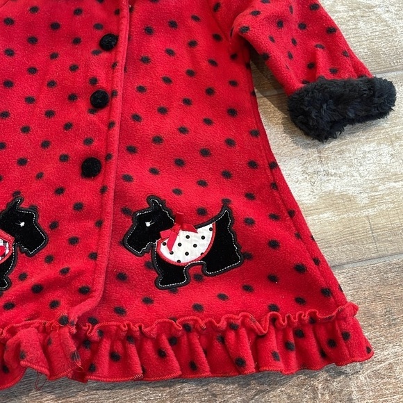 Holiday Editions Baby Girls Red Coat Polka Dots Scotty Dog Size 12 months - Picture 2 of 4